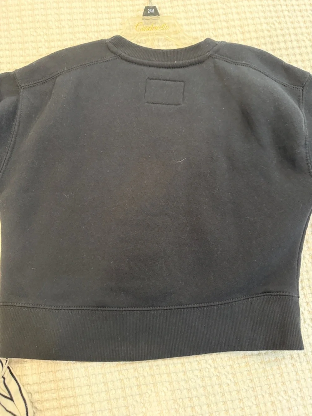 Zara Black Sweatshirt with White Logo Tag